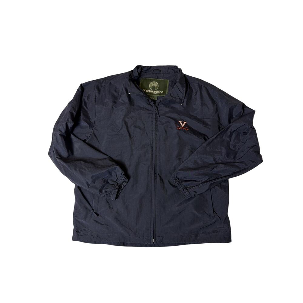 Weatherproof Navy Blue Windbreaker Jacket Men's Medium Full Zip Lightweight